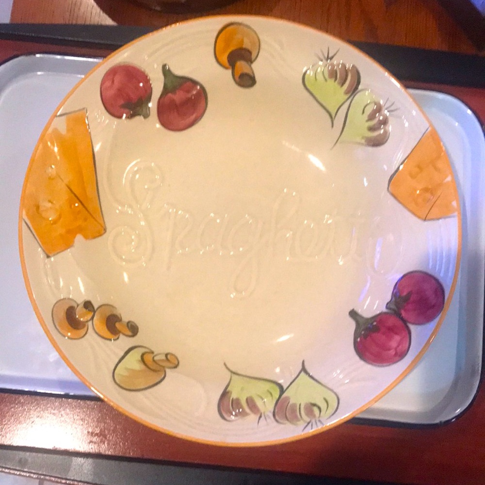 Los Angeles Potteries Spaghetti Bowl 1972 Vintage
